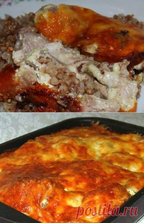 Курица, запеченная с гречкой | Эфария