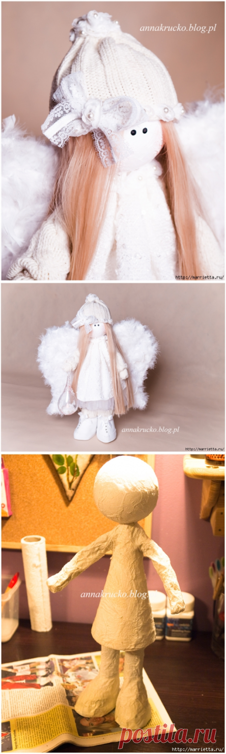 Рождественский АНГЕЛ из папье-маше