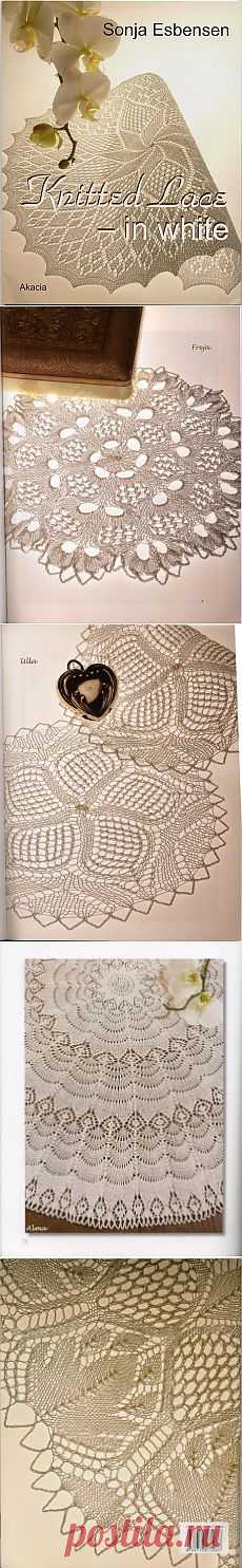 Вязание салфеток спицами. Knitted Lacе.