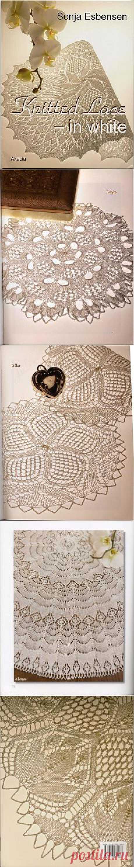 Вязание салфеток спицами. Knitted Lacе.