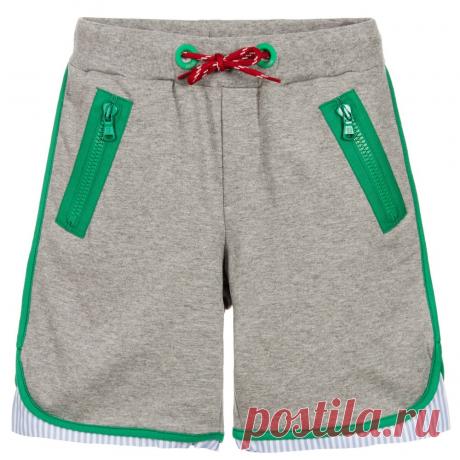 Fendi - Boys Grey Sweatshirt Shorts | Childrensalon