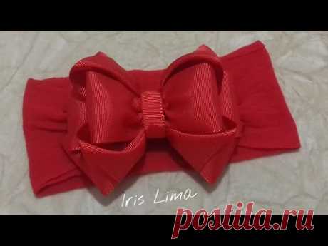 Como fazer laço mil faces com fita de gorgurão Diy ,Tutorial ,Pap By Iris Lima