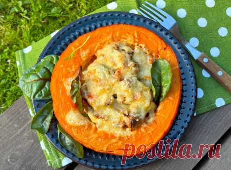 Горшочки из тыквы с курицей