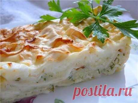 Пирог из лаваша с сыром и зеленью | Мама знает...