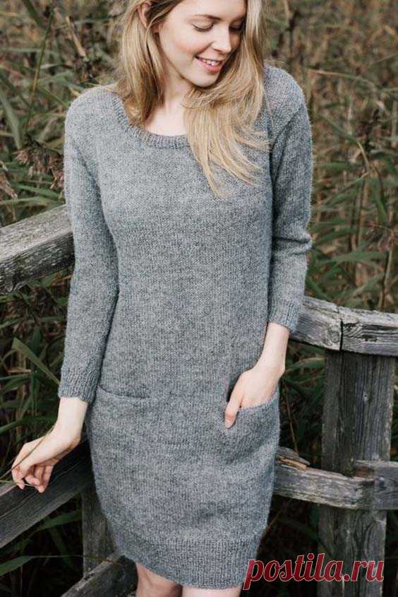 Теплые платья спицами для женщин: 8 моделей со схемами и описанием