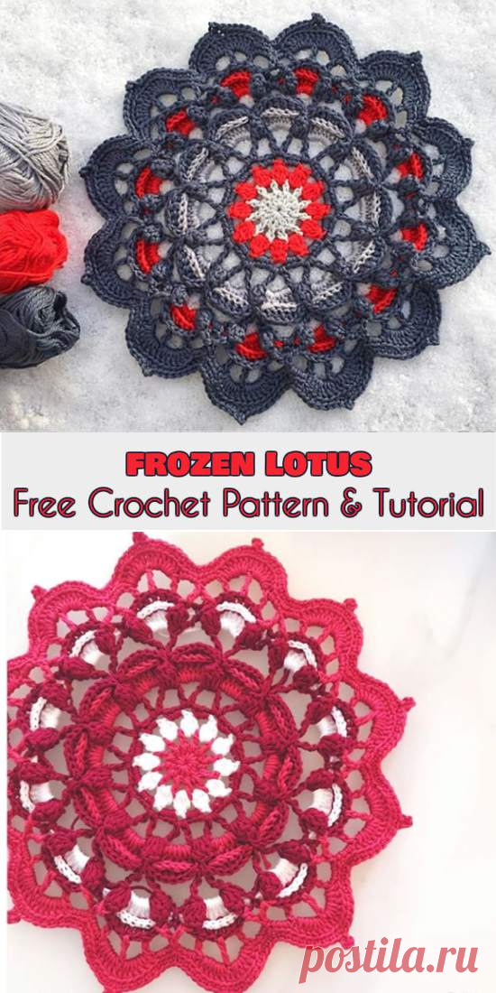 Frozen Lotus [Free Crochet Pattern and Tutorial]