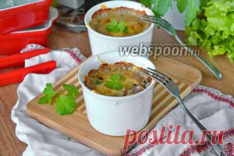 Жульен с куриными сердечками