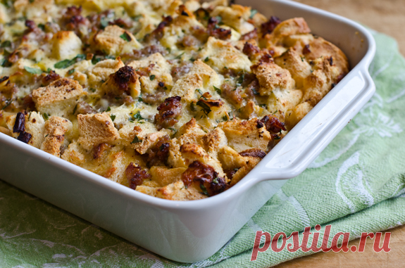 Завтрак для большой компании: Хлебный пудинг с сыром. | DiDinfo | Яндекс Дзен