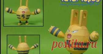 ELEKID (HAPPY EASTER!)       239 / ELEKID - Pokémon Papercraft   Name:  Elekid  Type:  Electric  Species:  Electric Pokémon  Height:  0.6 m (2′00″)   Weight:  23.5...