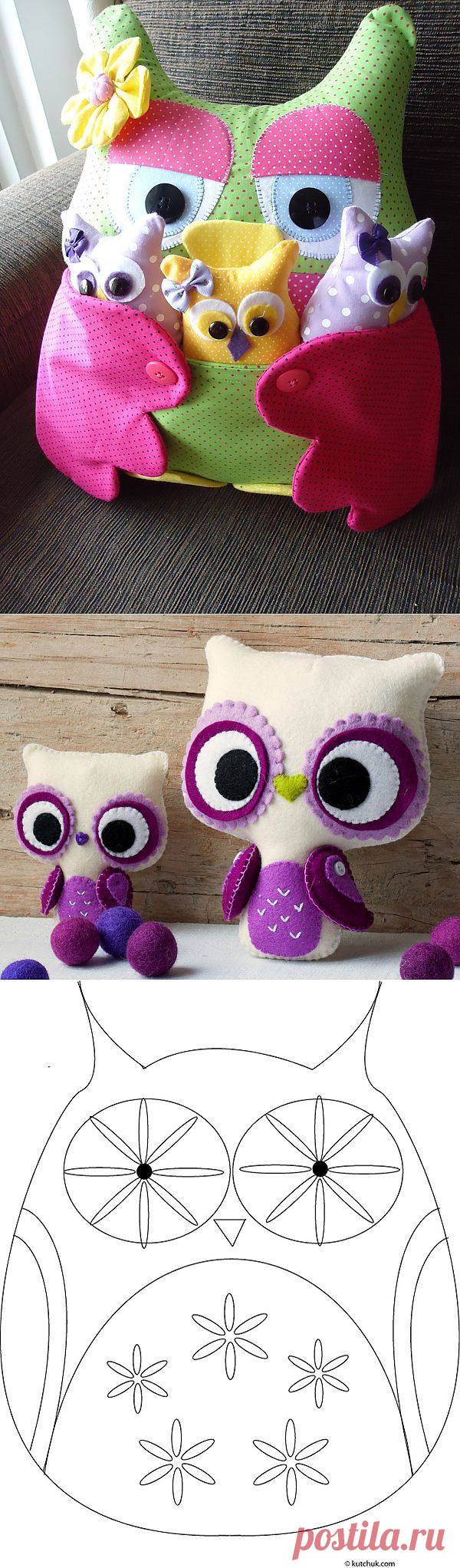 Милые совушки. Идеи + выкройки / Шитье / PassionForum - мастер-классы по рукоделию