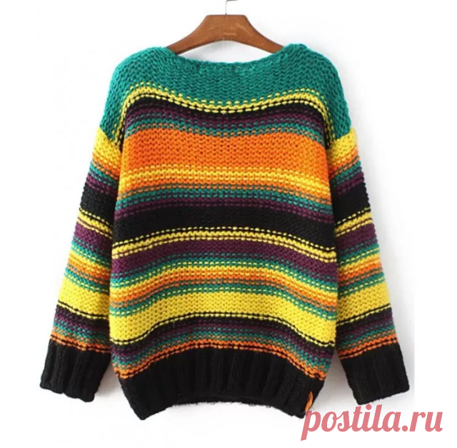 Вязаный свитер из остатков пряжи🧶. Моя подборка 20 полосатиков🔴🟣⚪🟤 с бонусом. | Мама-универсал | Яндекс Дзен