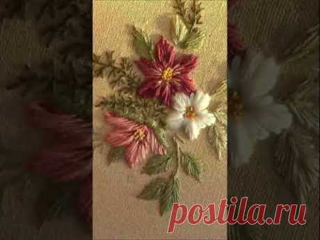 Winter bouquet Flower Christmas Embroidery Short #malina_gm