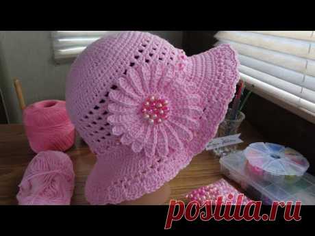 Crochet Sparkly Summer Sun Hat Part 1