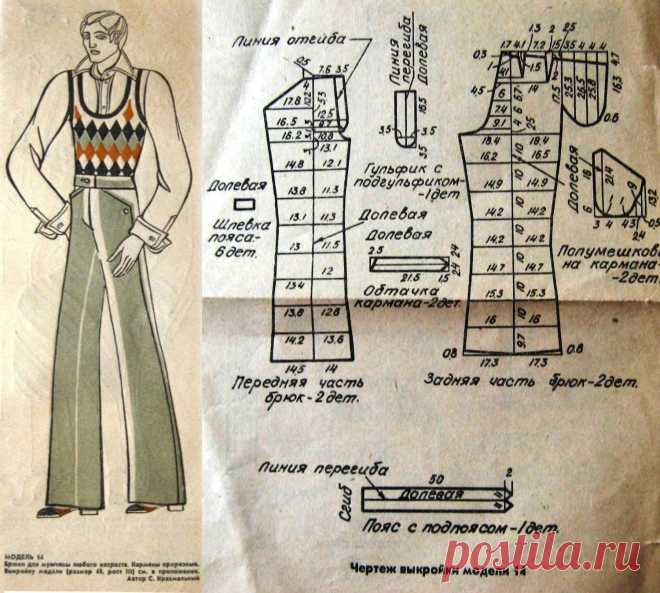 Брюки для мужчины любого возраста