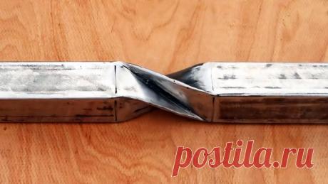 Как скрутить профильную трубу для балясины