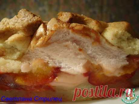 Песочный пирог со сливами в розовой пенке Кулинарный рецепт