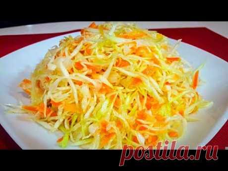 Салат из Свежей Капусты как в Столовой Как Приготовить Вкусный Хрустящий Салат из Капусты с Уксусом