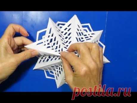 Делаем Плетенную Снежинку ИЗ Бумаги за 10 минут Посмотри и Сделай Новогодние поделки из бумаги DIY