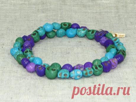 Дизайнерский браслет &quot;Черепушки&quot; с подвеской крест от firMaSoni