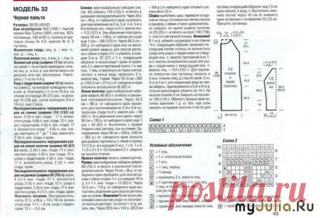 Черное летнее пальто: Дневник группы «ВЯЖЕМ ПО ОПИСАНИЮ»: Группы - женская социальная сеть myJulia.ru