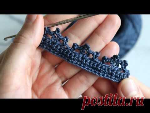 Простая кайма крючком. Как вязать | SOVA Вязание Пульс Mail.ru Простая кайма крючком. Как вязать