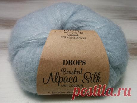 Пряжа Drops Alpaca Silk серая | магазин пряжи woolshop.su