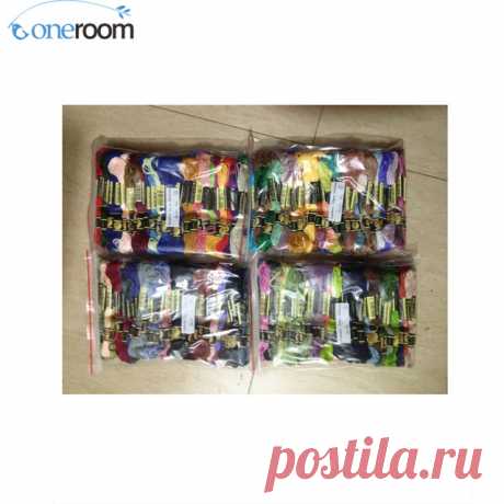 Oneroom Бесплатная отправка Вышивка CXC Нитки Похожие DMC 1 лот = 50 Мотки Вышивка крестом Вышивка Крестом Нить + 10 шт. из иглы доступны купить на AliExpress