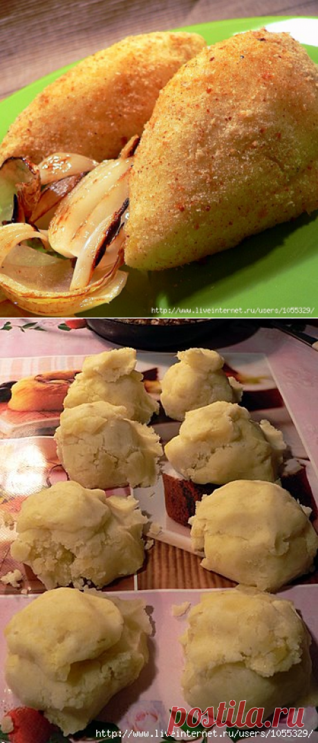 Картофельные зразы с грибной начинкой
