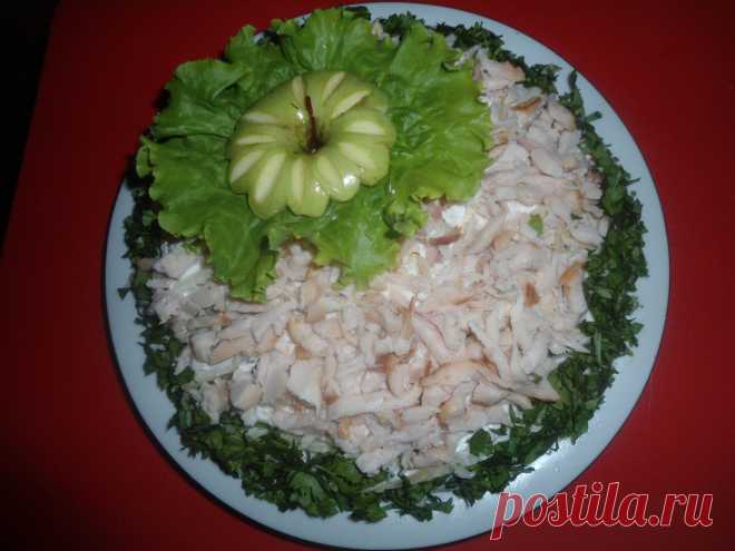 Салат "Зеленое яблочко" рецепт пошаговый http://ligakulinarov.ru/r/salat_zelenoe_yablochko_2032