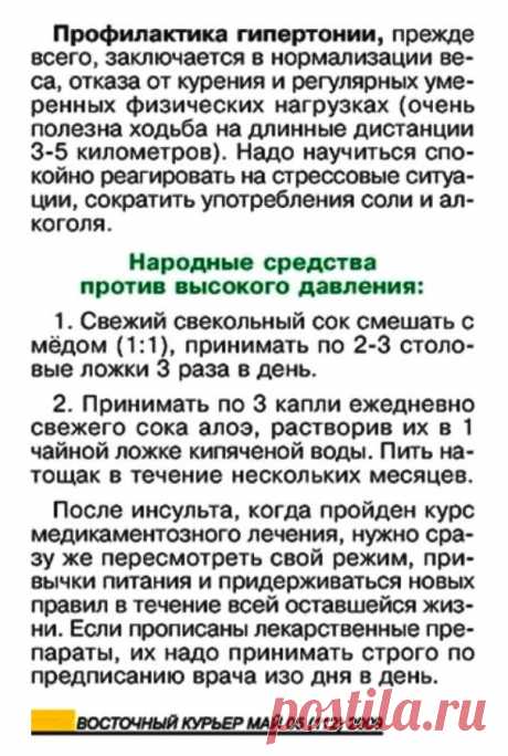 Профилактика гипертонии