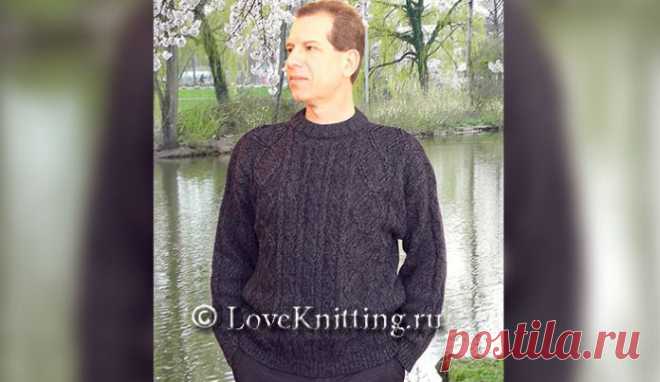 Пуловер c «косами» | Loveknitting.ru