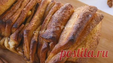 Показываю рецепт очень вкусной булочки с корицей и хрустящей корочкой🍞 | Станислав Ручкин Пульс... Сегодня я приготовлю необычный, сладкий десерт к чаю – булочка с корицей. Благодаря своей технике приготовления, каждый кусочек пропитывается маслом, корицей и коричневым сахаром
