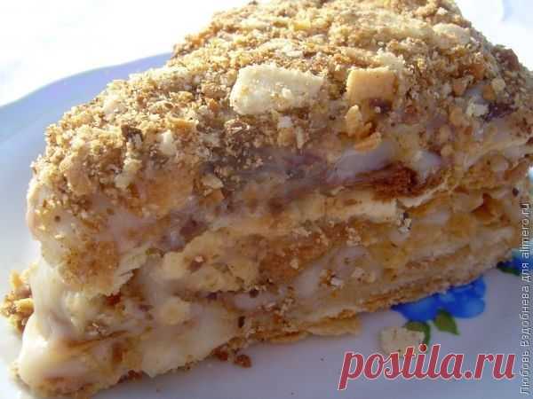 👌 Торт Наполеон с заварным кремом, рецепты с фото Вкусный рецепт Торт Наполеон с заварным кремом, пошаговый, с фото и отзывами 👍 Десерты, Праздничные торты, Рецепты сладостей, Торт наполеон, Сгущенка рецепты, Торт из коржей, Слоеный торт