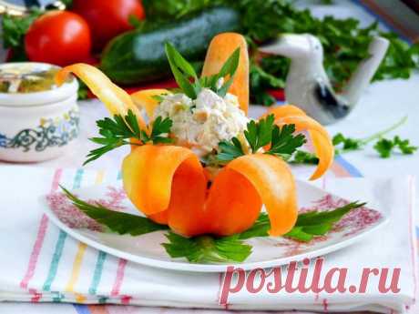 Салат Нежность в чашечке-цветке - пошаговый рецепт с фото - как приготовить - ингредиенты, состав, время приготовления - Леди Mail.Ru