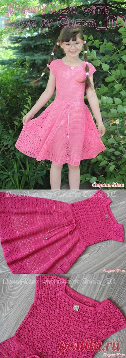 Платье "Крестики-нолики" он-лайн - Вяжем вместе он-лайн - Страна Мам
