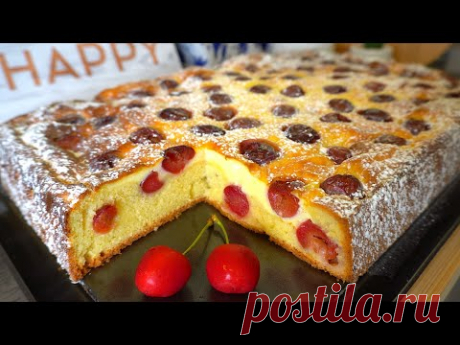 Вишневый торт с пудингом из формочек 😍 Вкусно, быстро и просто 😋 Вкусный рецепт!