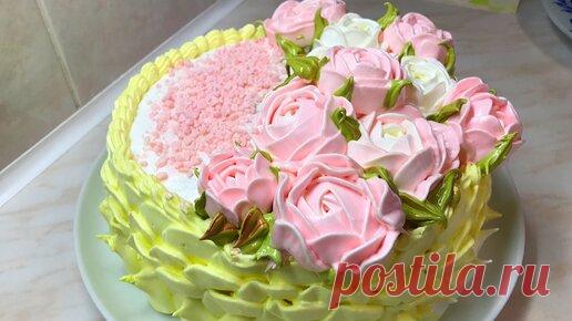 В гостях у Аннушки Рецепты | Белковый заварной крем, подходит для украшения, выравнивания и прослойки торта . Приготовление без термометра.