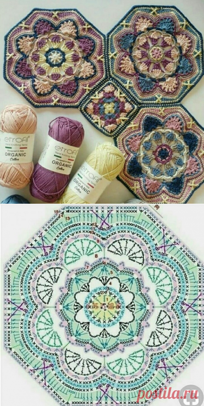 Красивый мотив крючком — Сделай сам, идеи для творчества - DIY Ideas