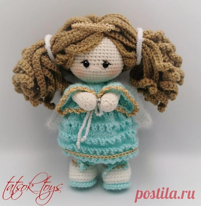 Вязаная кукла ангел-хранитель крючком | Амигуруми