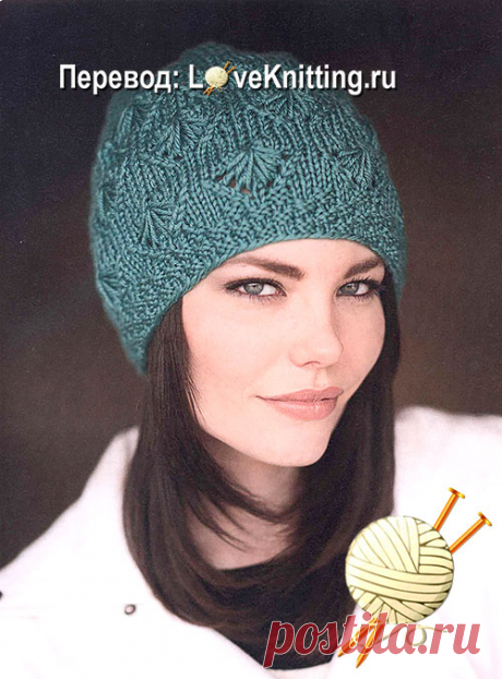 Шапка узором «падающие листья» | Loveknitting.ru