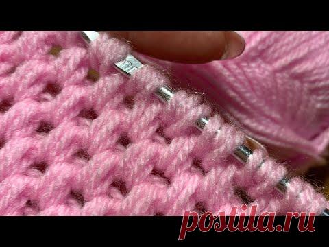 Супер лёгкий тунисский узор крючком 👍👌