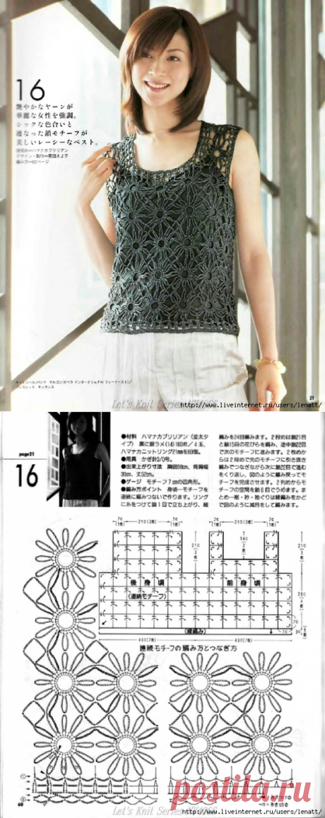 Let's Knit Series NV4066. Топ безотрывно