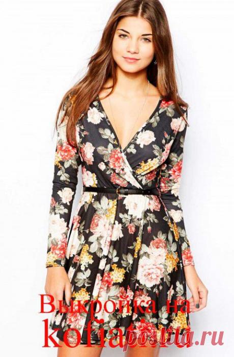 Выкройка платья с запахом - от ШКОЛЫ ШИТЬЯ Анастасии Корфиати