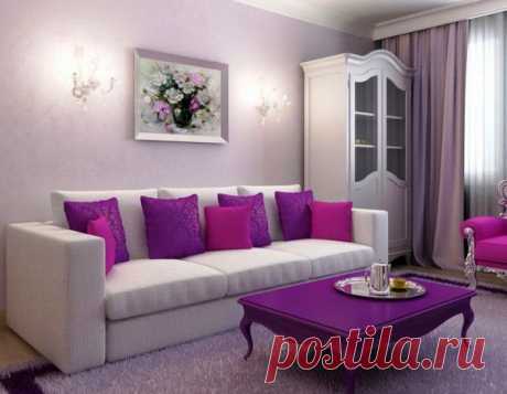 Сиреневый цвет в интерьере: весенняя теплота и мягкость