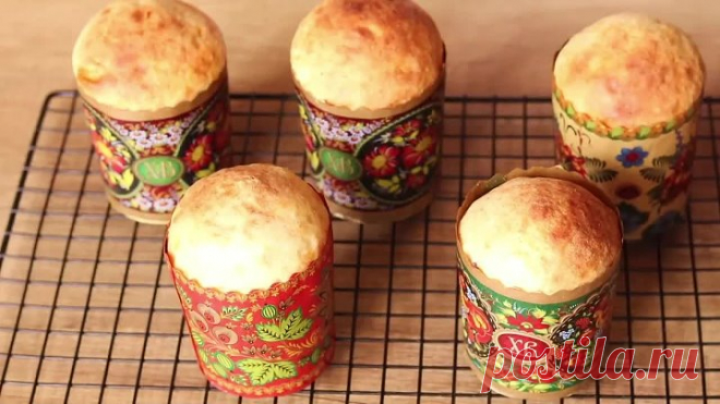 БЫСТРО И ПРОСТО! Без ДРОЖЖЕЙ! ТВОРОЖНЫЕ КУЛИЧИ Как Пух!
