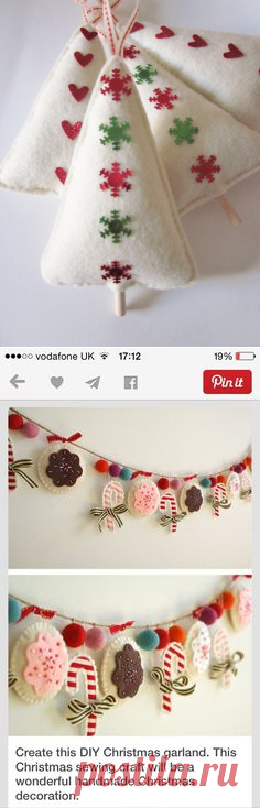 (95) Felt Christmas trees ornaments | Felt crafts