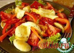 Салат из сулугуни с овощами - кулинарный рецепт