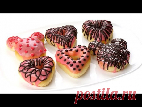 Донатсы без обжаривания - меньше калорий, больше вкуса. Два варианта формовки. Супер тесто.