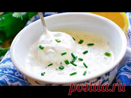 Чесночный соус | Универсальный соус к рыбе, мясу, картофелю, шаурме, пицце