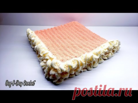 How To Crochet A Baby Blanket - Peaceful Lullaby - Bag O Day Crochet Tutorial #571